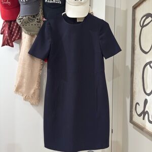 Victoria Beckham Navy Blue Shift Dress